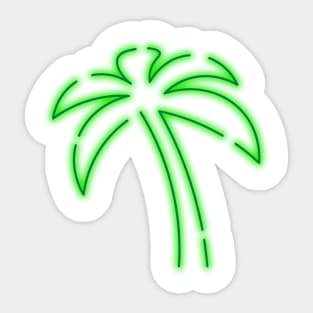 Simple green palm tree Sticker